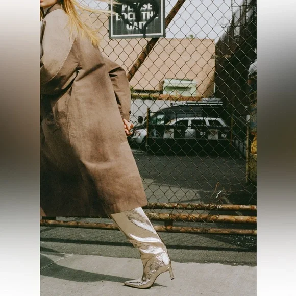 Zara metallic heeled boots - Picture 3 of 11